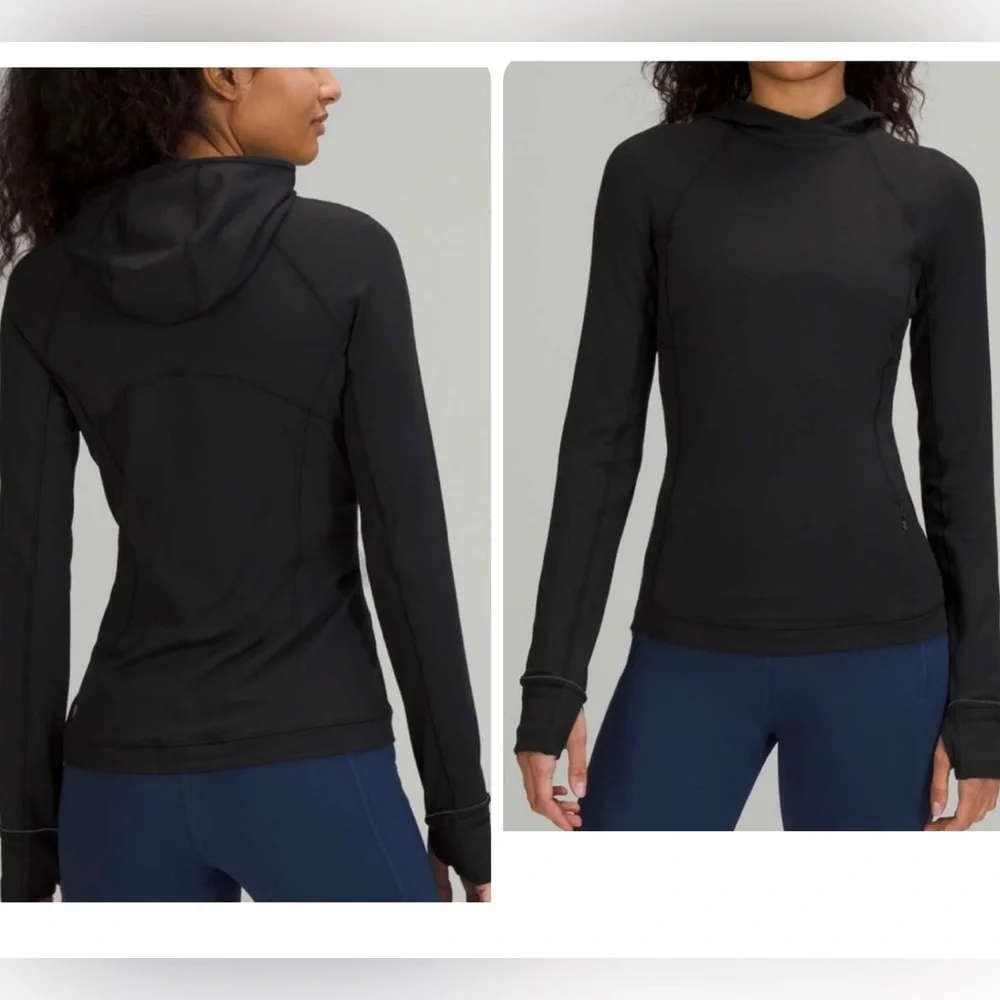 Lululemon Its Rulu Run Long Sleeve Hoodie womens size 6 in black
